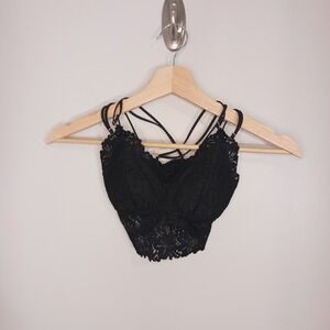 Pink by Victoria Secret Black Lace Bralette Soft Cup Size XS